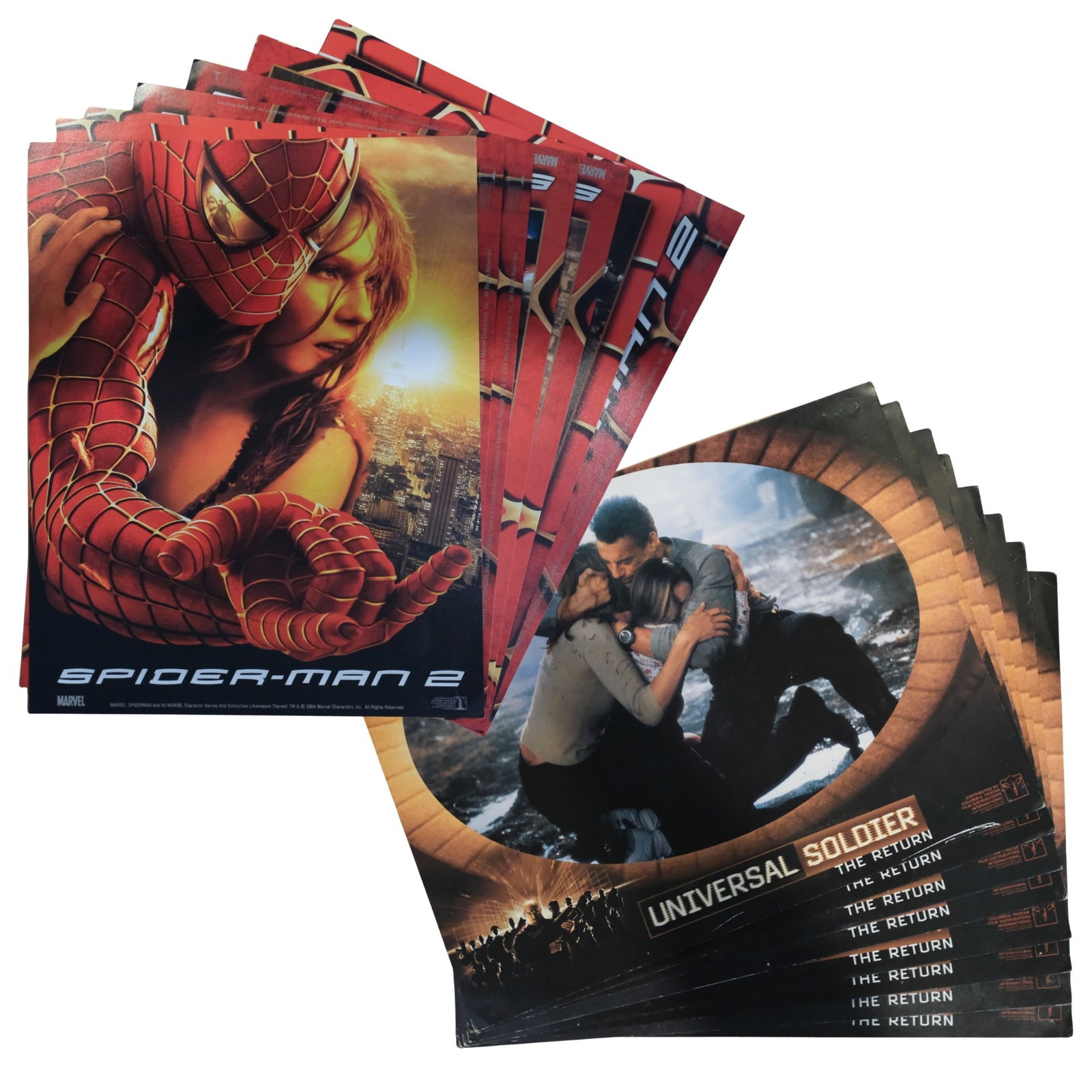 Spiderman 2 & Universal Soldier -The Return Lobby Cards, near Mint (Sets of 10 & 8) (1 of 20)