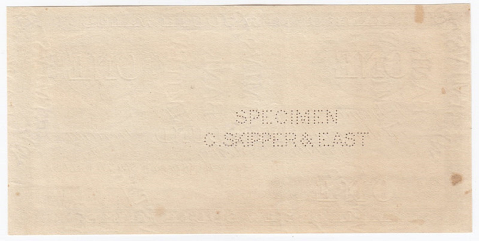 New Zealand/Australia Bank of New South Wales 19_ £1 Printers Proof, virtually Uncirculated OPQ - 2