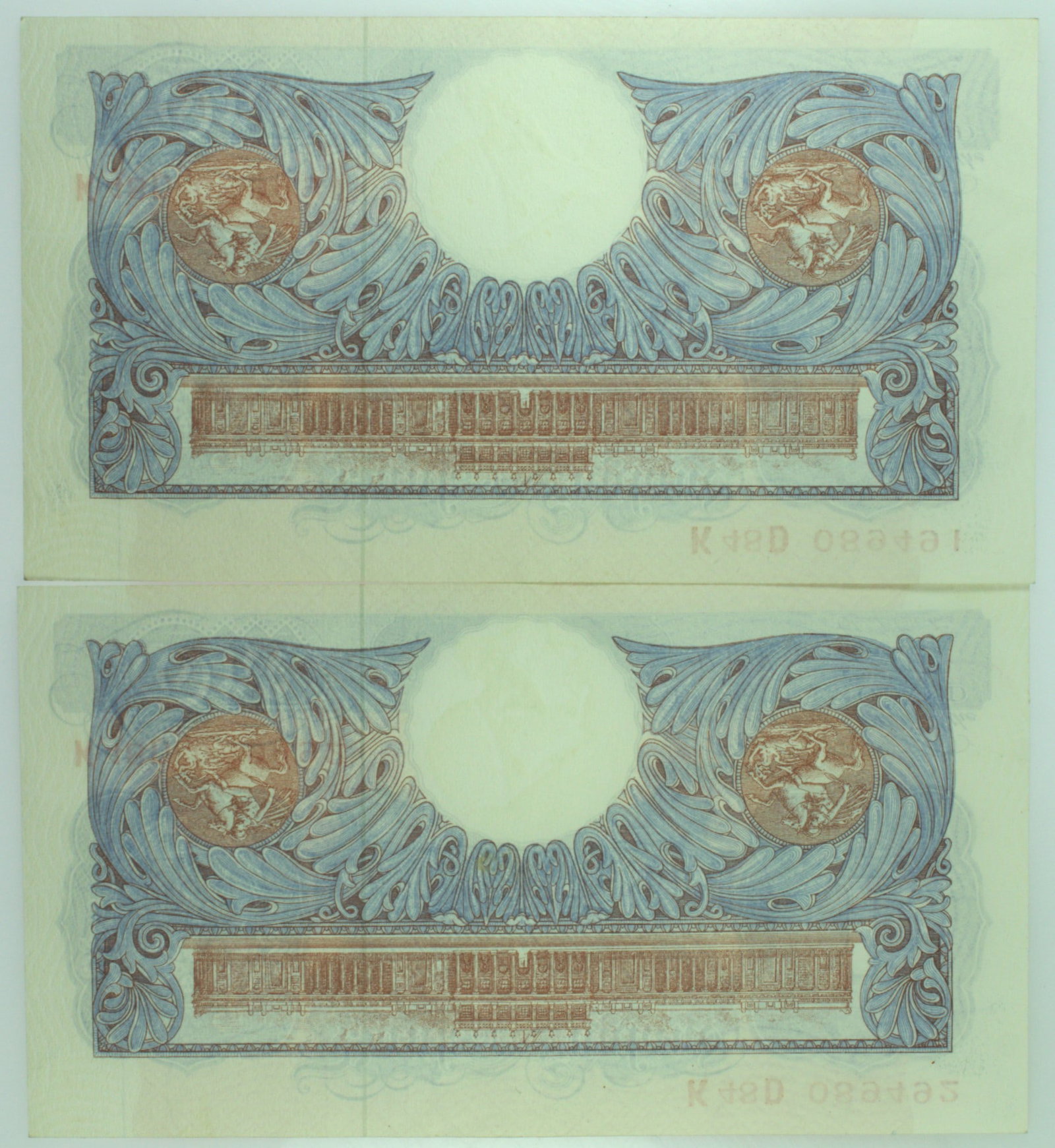 Great Britain 'Peppiatt' £1 (1940-48), about Uncirculated or better OPQ (Consecutive pair) - 2