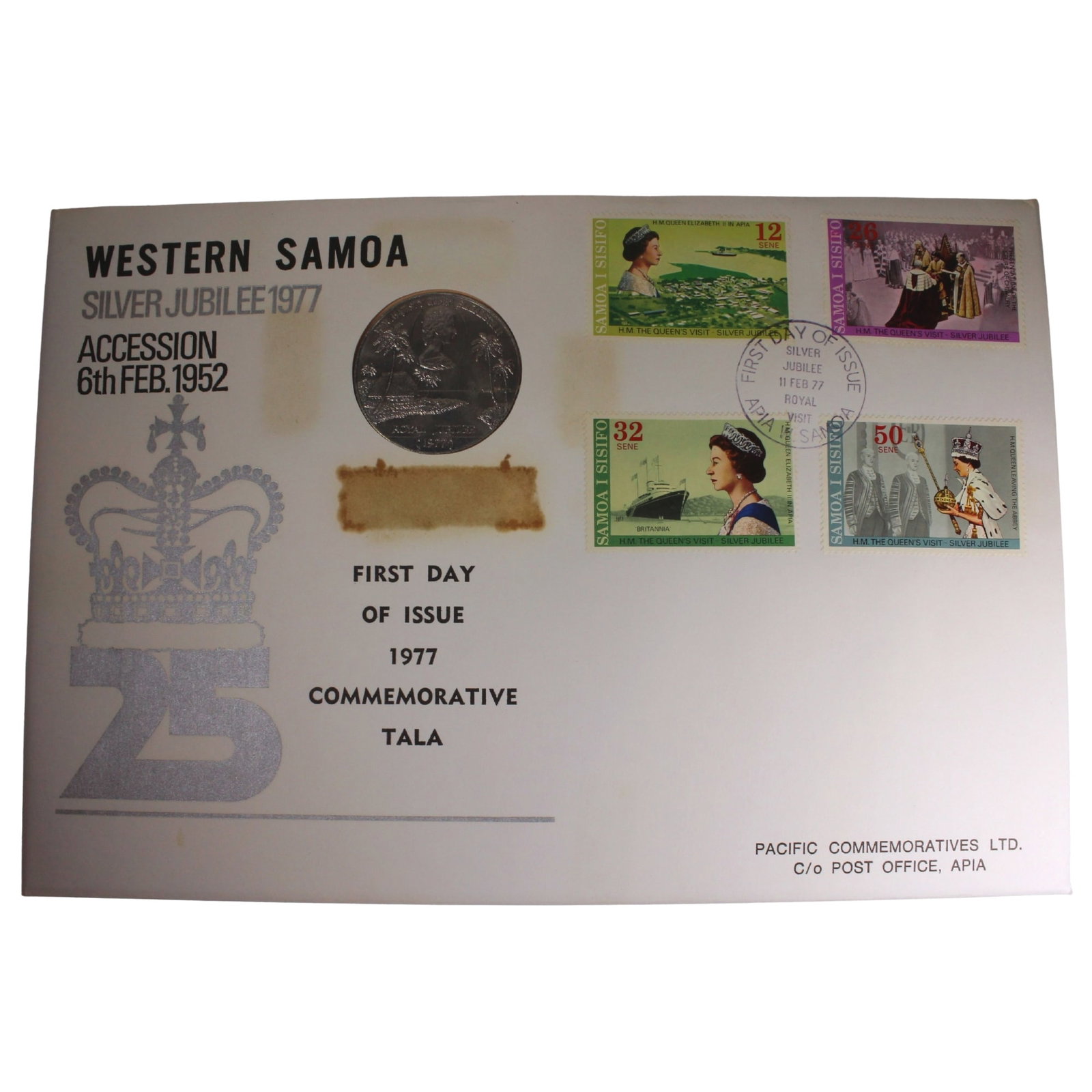 Western Samoa 1977 'Silver Jubilee' PNC, Includes Cu/Ni Tala, Unc (1 of 1)