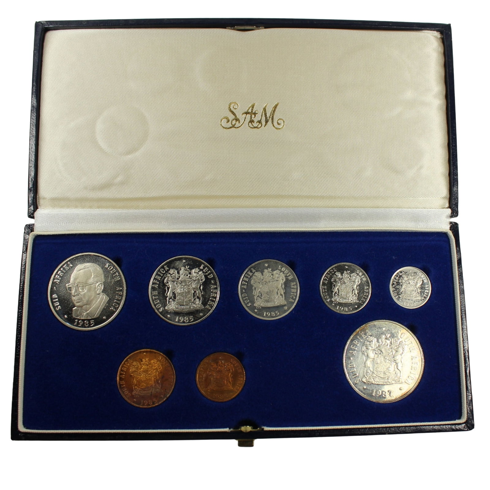 South Africa 1985 Proof Set FDC (8 Coins) (1 of 2)