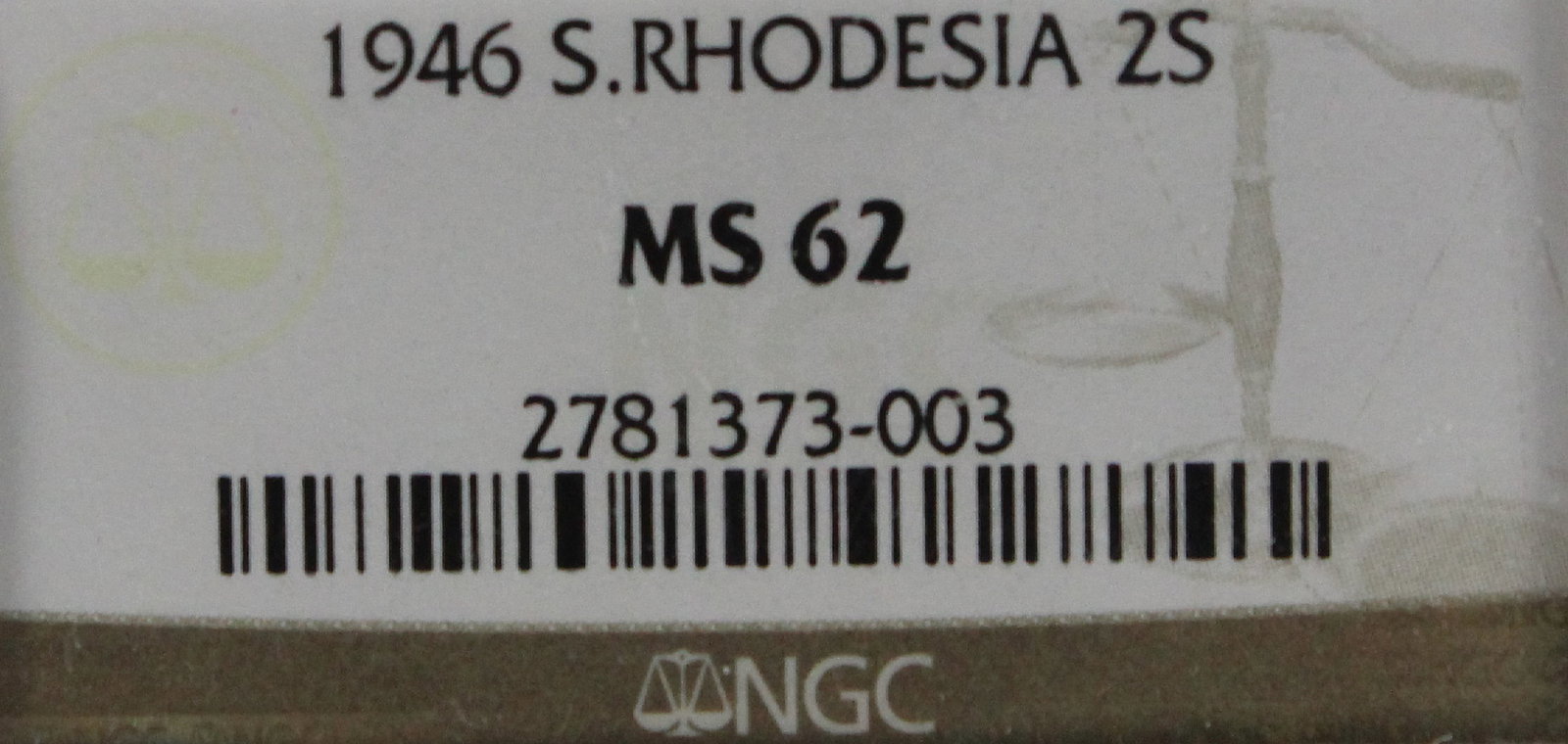 Southern Rhodesia 1946 2 Shillings, NGC MS62 - 3