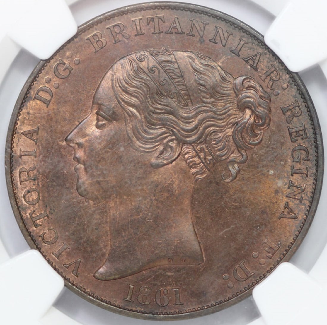 Jersey 1861 1/13 Shilling, NGC MS65 RB (1) - 2