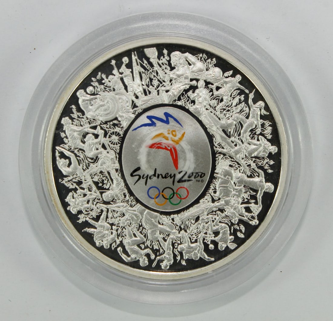 Australia 2000 'Sydney Olympic' Proof Silver (999) Commemoration Medal, FDC - 2