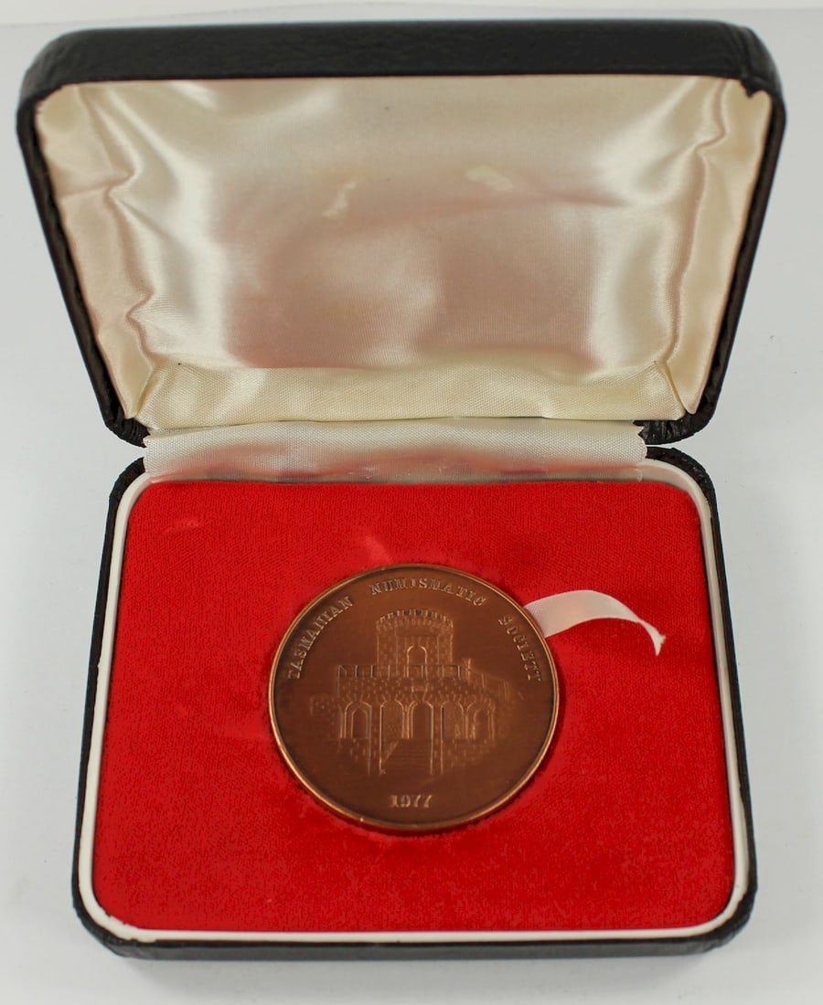 Australia Tasmanian Numismatic Society 1877-1977 'Port Arthur Final Settlement' Bronze Medal, Uncirc - 3