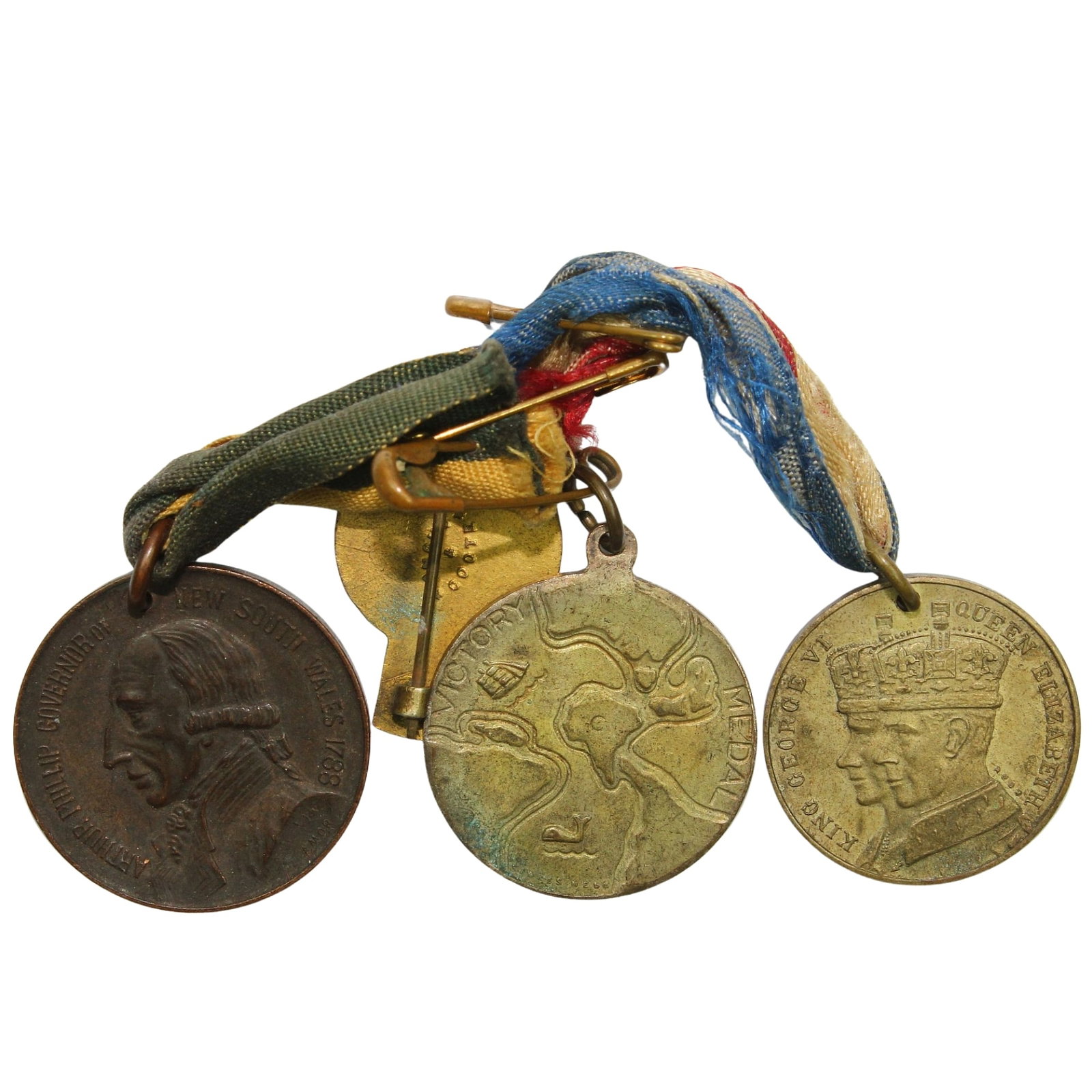 Australia (NSW) 1937 George VI Coronation, 1938 Sesquicentenary, 1945 WWII Victory Medals (4 items) (1 of 1)