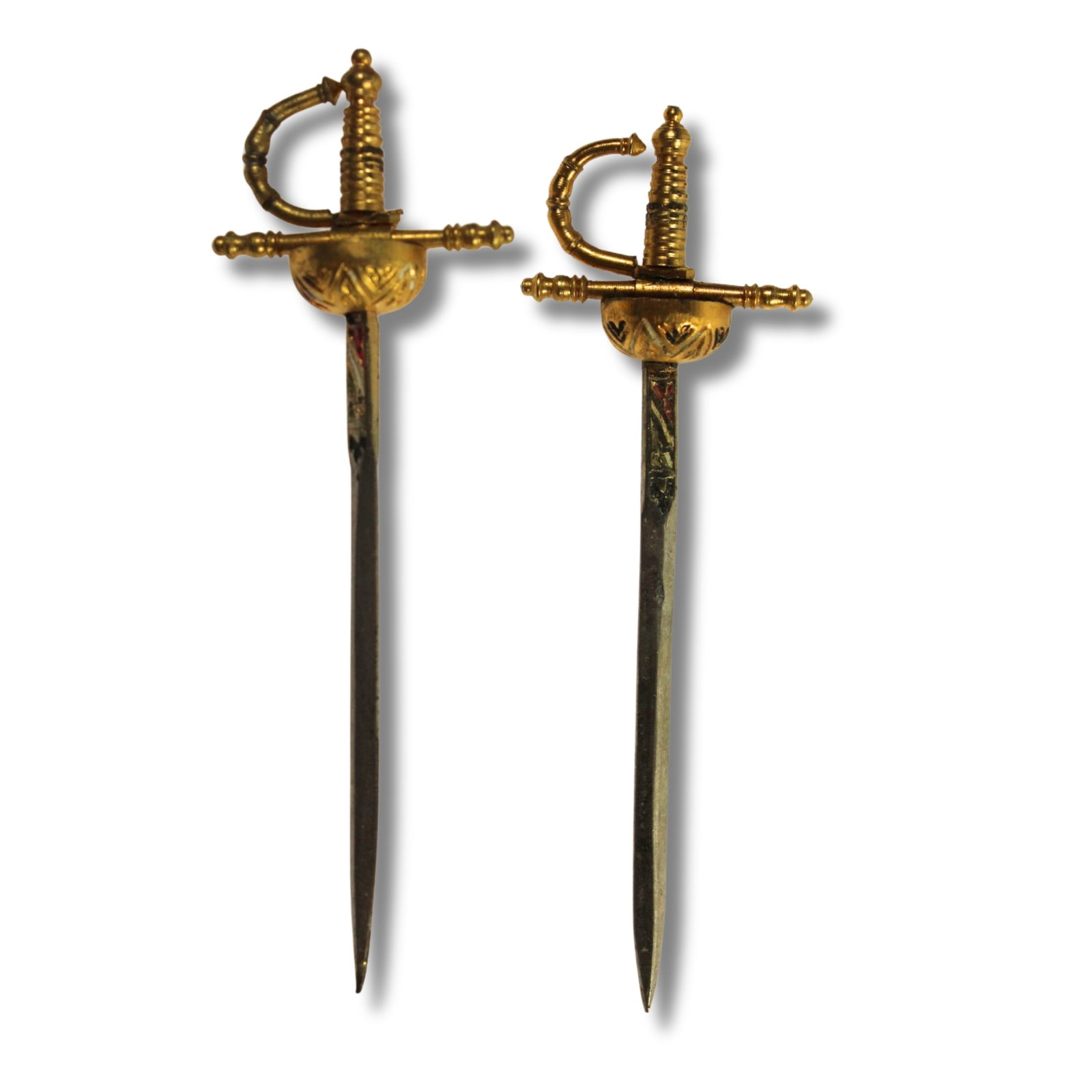 Miniature Duelling Swords (Pair): .SizeLength 8cmsMediumMilitary & WartimeExhibitedSwords