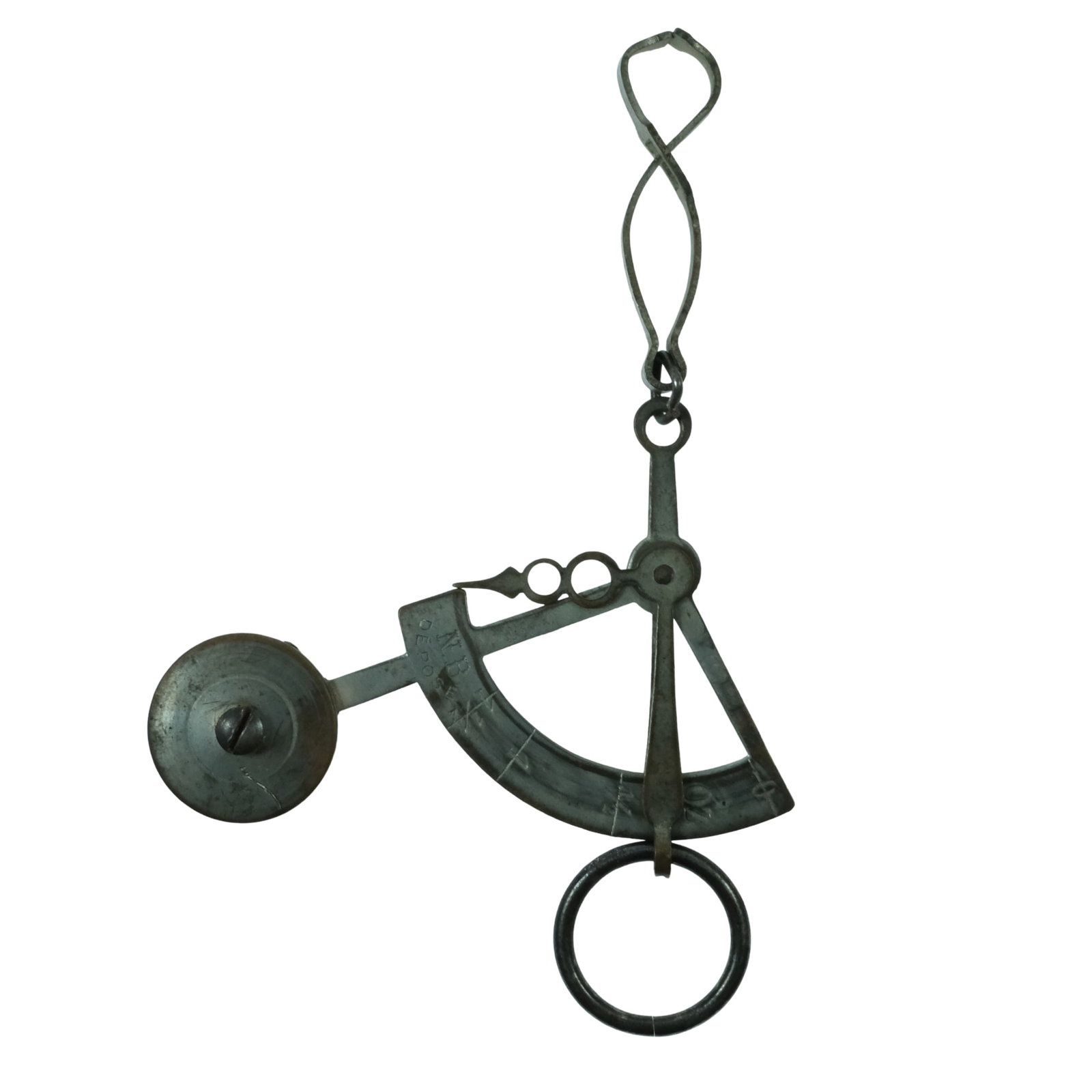 Vintage Hand-held Ounce Scale: Probably used to weigh TobaccoMediumScale