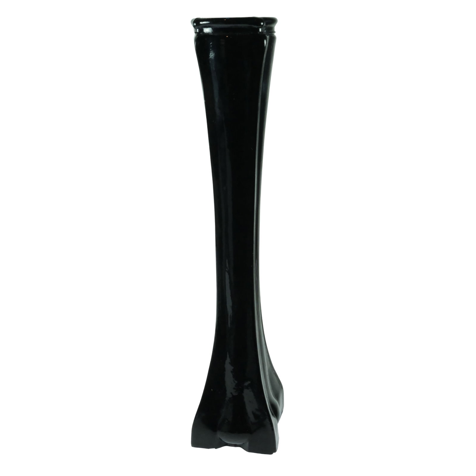Antique Stem Vase in pressed Black Glass: .SizeStands 20cmsMediumVase