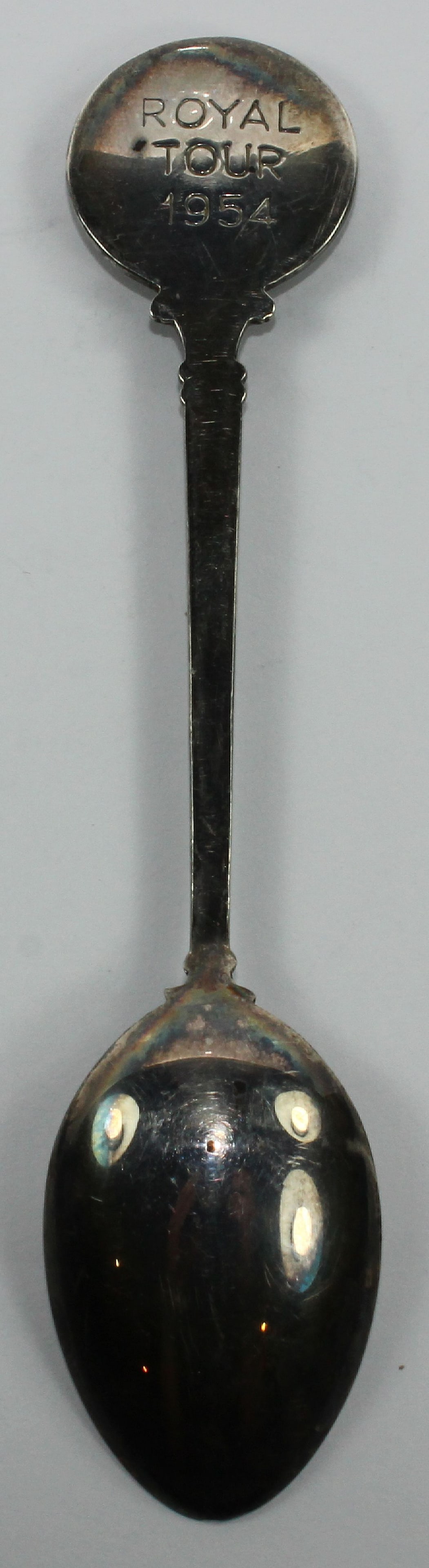 QEII 1954 Royal Tour Souvenir Silver-plate Teaspoon - 6