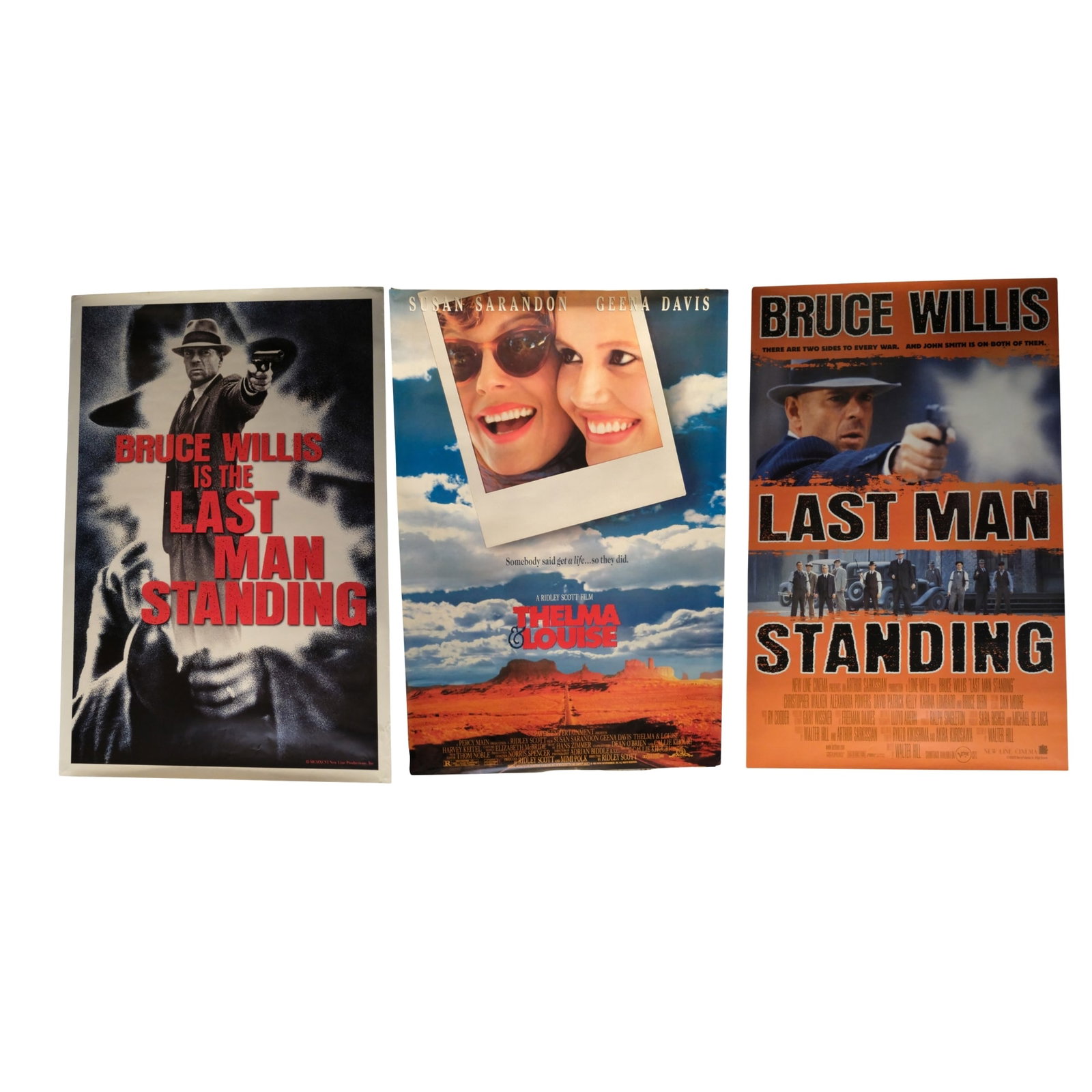 Last Man Standing (Newline© MCMXCVI) Thelma & Louise (Pathe Ent© 1991) US One Sheets, near: .Size104 x 68.5 & 102 x 68.5cmsConditionRolled with minor edge crinklingMediumMemorabiliaExhibitedMovies, Posters