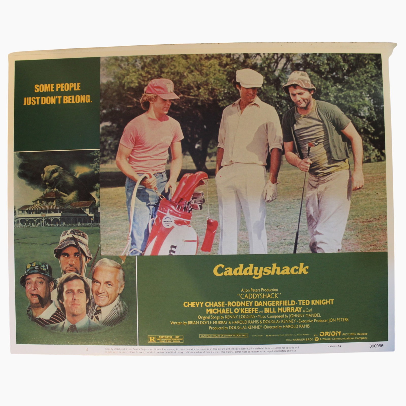 Caddyshack (Orion © 1980), Lobby Cards, virtually Mint (8 cards) - 5