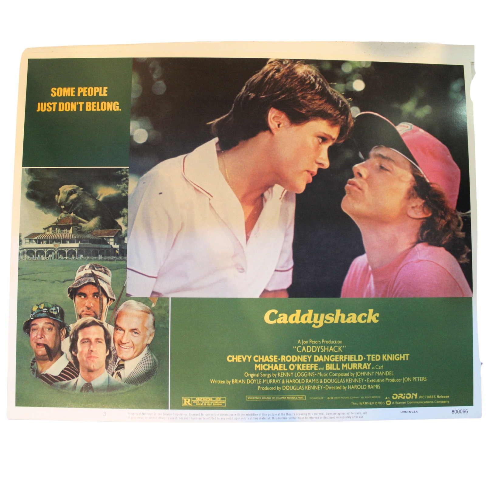 Caddyshack (Orion © 1980), Lobby Cards, virtually Mint (8 cards) - 8