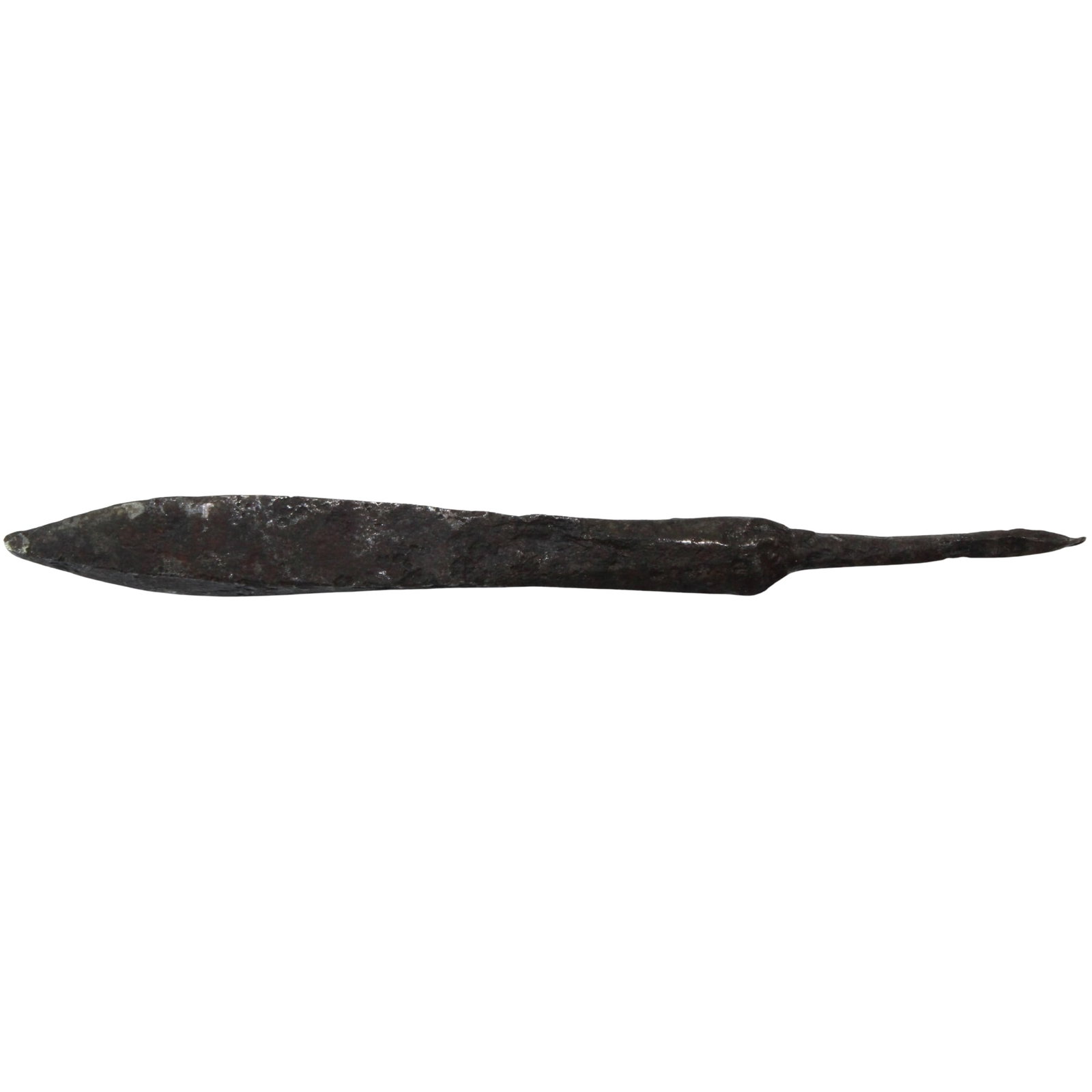 Iron Arrowhead with solid shaft: European circa 8th CenturySizeLength 11.6cmsConditionCorroded tipMediumEthnographic & Indigenous Artifacts