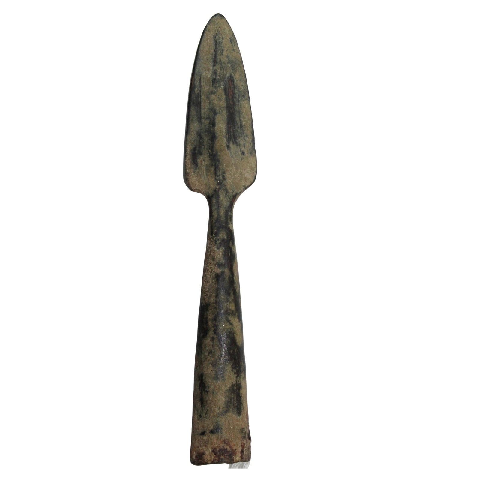 Etruscan Bronze Spearhead with raised central rib: circa 5th Century B.C.SizeLength 18.3cmsConditionLargely complete. Partially encrustedMediumAntiquities: Greek, Roman & EgyptianProvenanceHarold Pederson Collection sold Christies, London