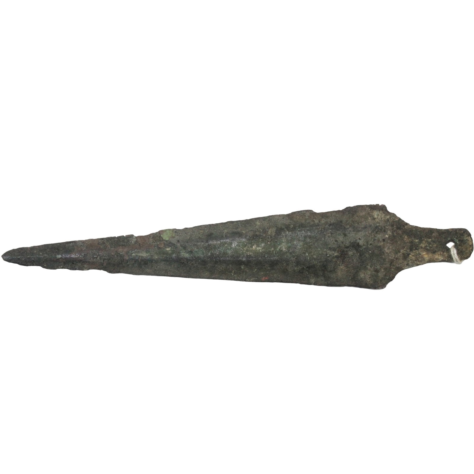 Greek Bronze Spearhead: c.305 - 30 B.C.SizeLength 19cmsConditionThe item is weathered and has losses to details as would be expected on an item over 2000 years oldMediumAntiquities: Greek, Roman & EgyptianProvenanceFrom a