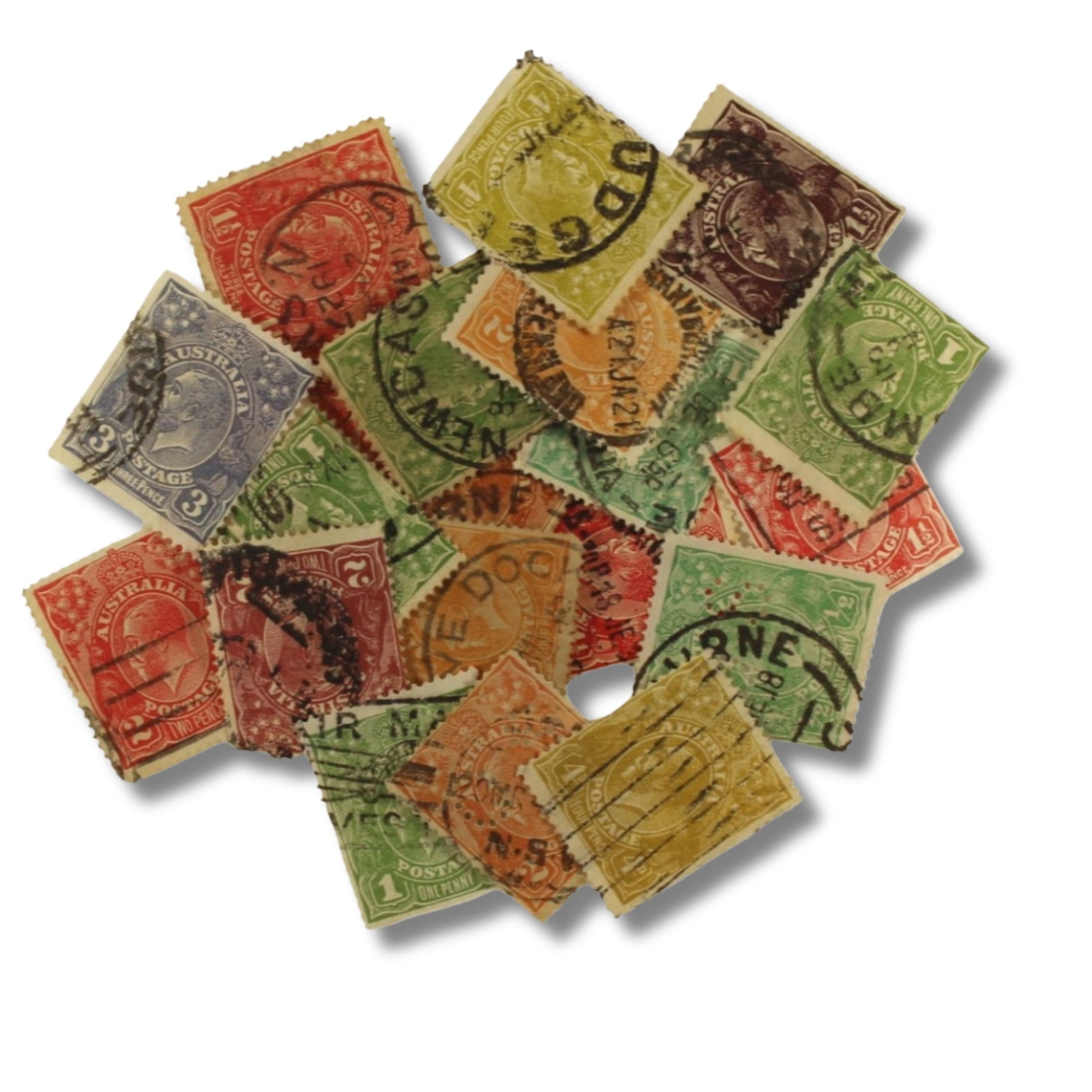 Australia 1931 - 36 Mixed lot of KGV issues, used (20 stamps) (1 of 1)