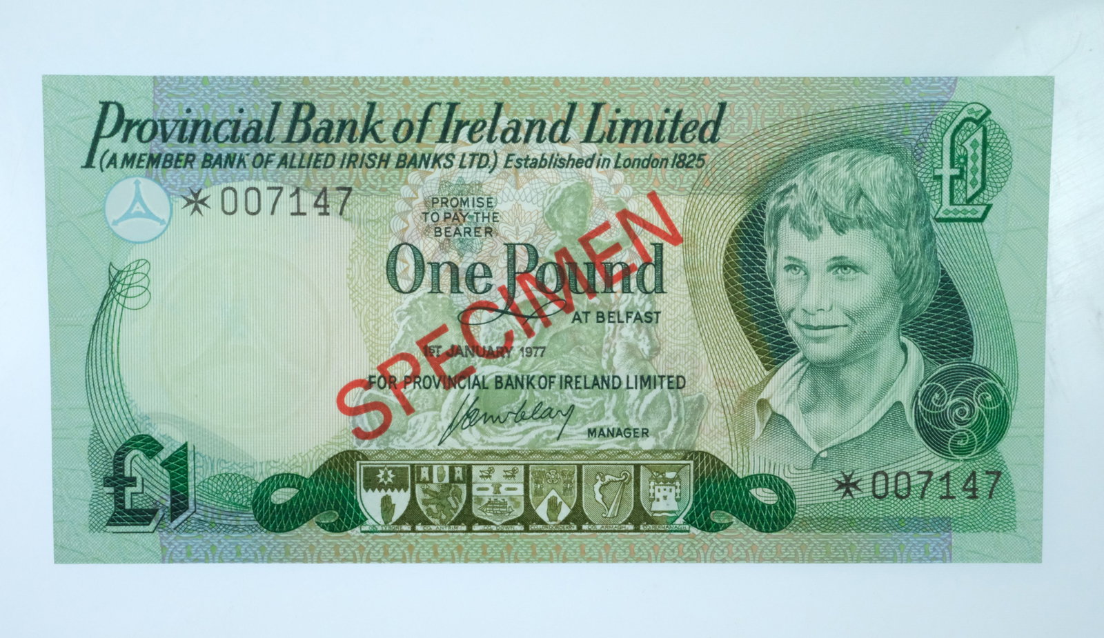 Northern Ireland Provincial Bank of Ireland Limited 'McClay' 'Specimen' £1, £5, £10 ( - 2