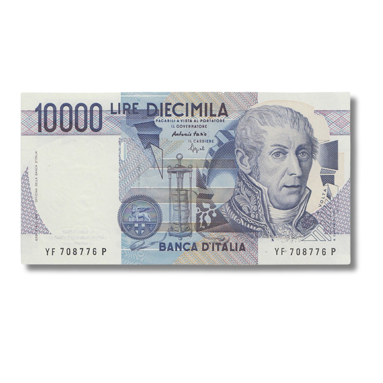 Italy '3 September 1982' 10,000 Lire, Uncirculated OPQ: Pick# 112c : Serial# YF 708776 P Condition O(riginal) P(aper) Q(uality) Medium Coins, Monies & Stamps