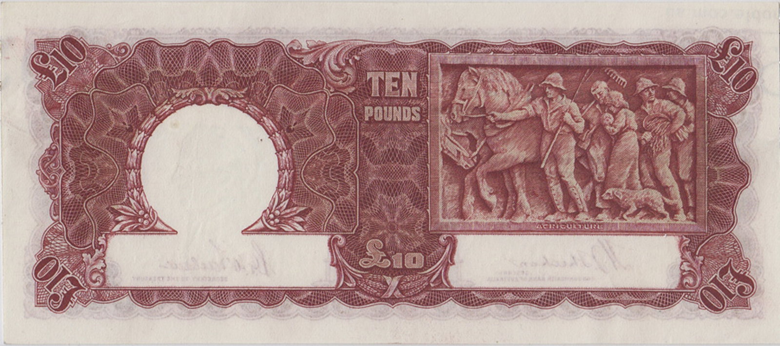 Australia 'Sheehan - McFarlane' V3 - First Prefix £10 (1940), virtually Uncirculated - 2