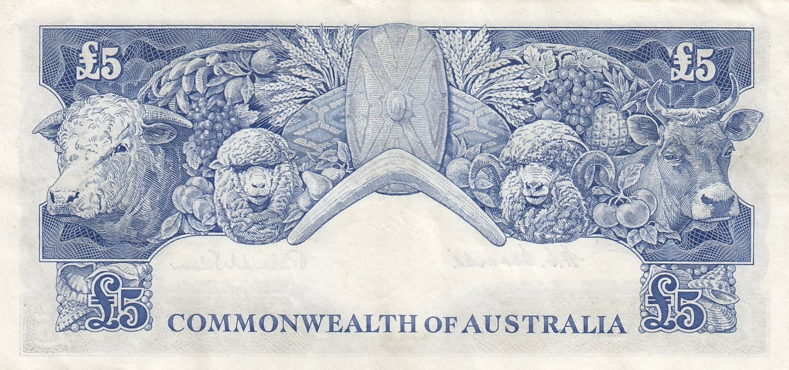 Australia 'Coombs - Wilson' Commonwealth £5 (1954), Extremely Fine OPQ - 2