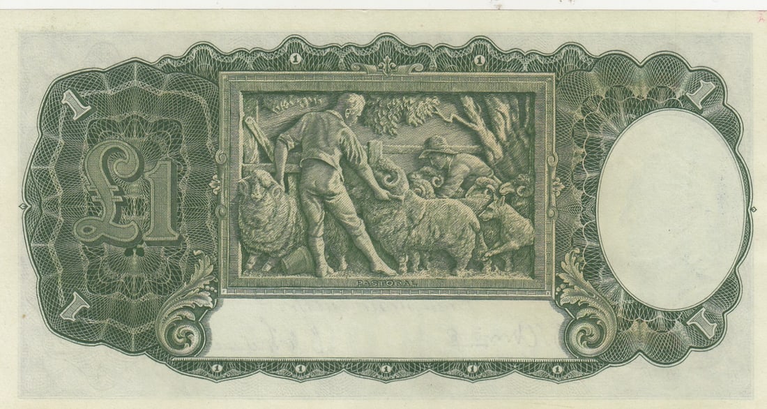 Australia 'Armitage - McFarlane' Light Green £1 (1942), Uncirculated OPQ - 2