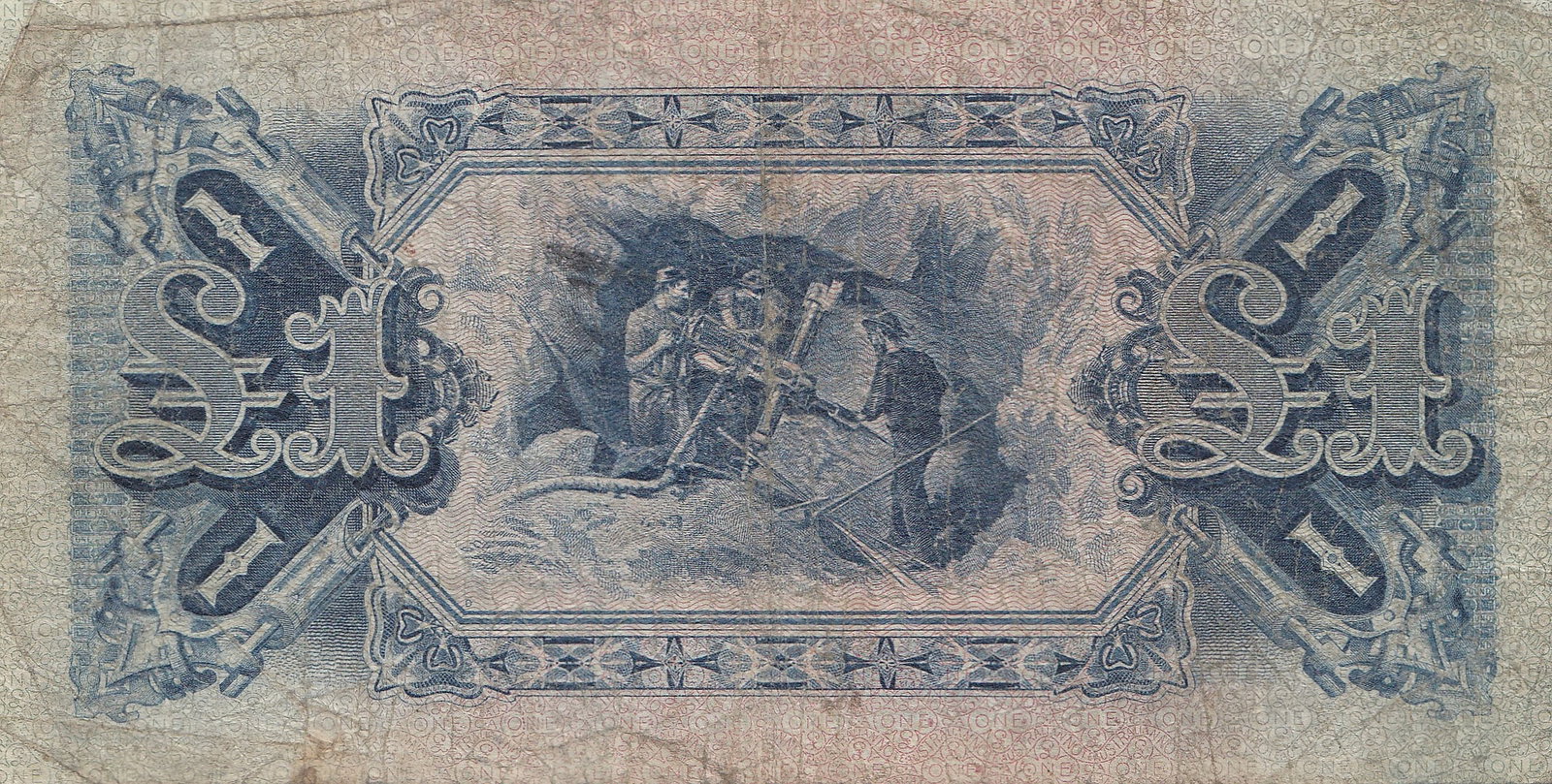 Australia 'Collins - Allen' First issue - P Prefix with Red Serial' £1 (1913), Fine - 2