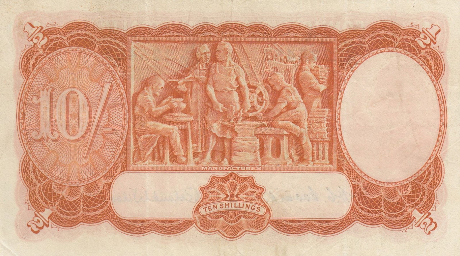 Australia 'Coombs - Wilson' 10/- (1952), Crisp good Very Fine - 2