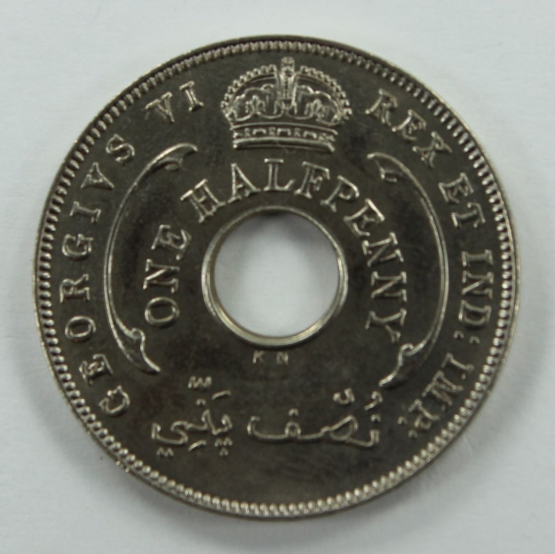 British West Africa 1947 KN Halfpenny, Brilliant Gem - 2