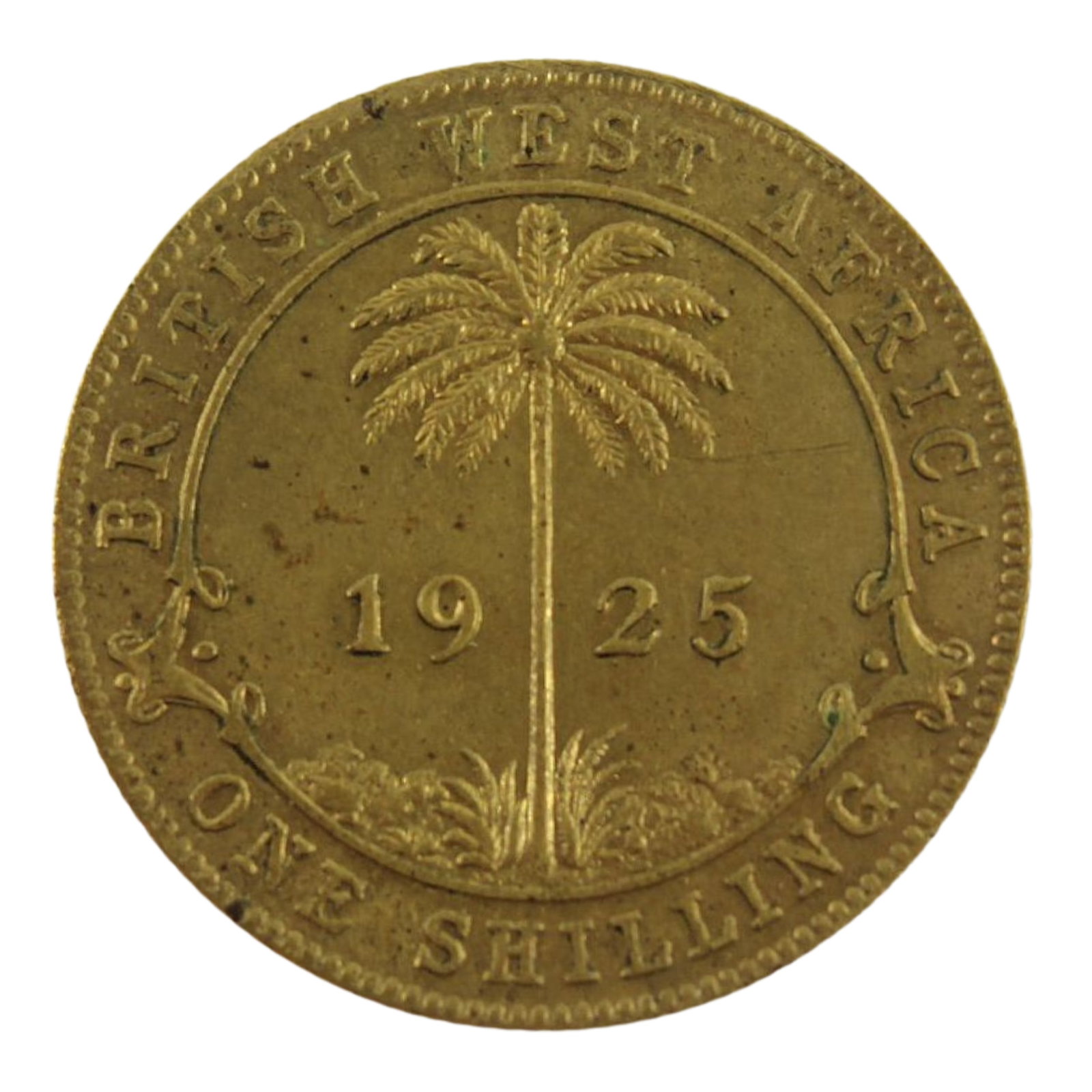 British West Africa 1925 Shilling, Extremely Fine details (Scarce): KM# 12a Condition Lightly cleaned, Small spots Medium Coins, Monies & Stamps Provenance Ex Mark Freehill Collection