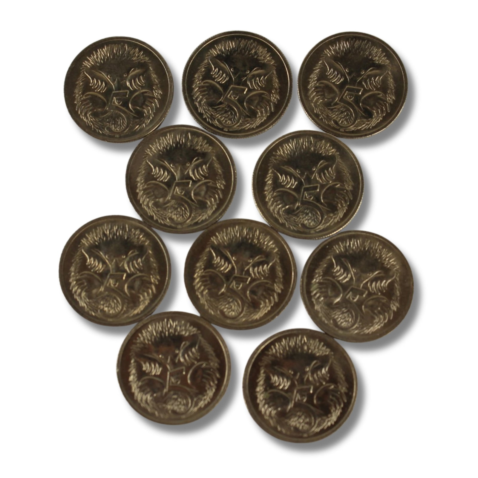 Australia 1967 Five Cent , Uncirculated (10 Coins) (1 of 2)
