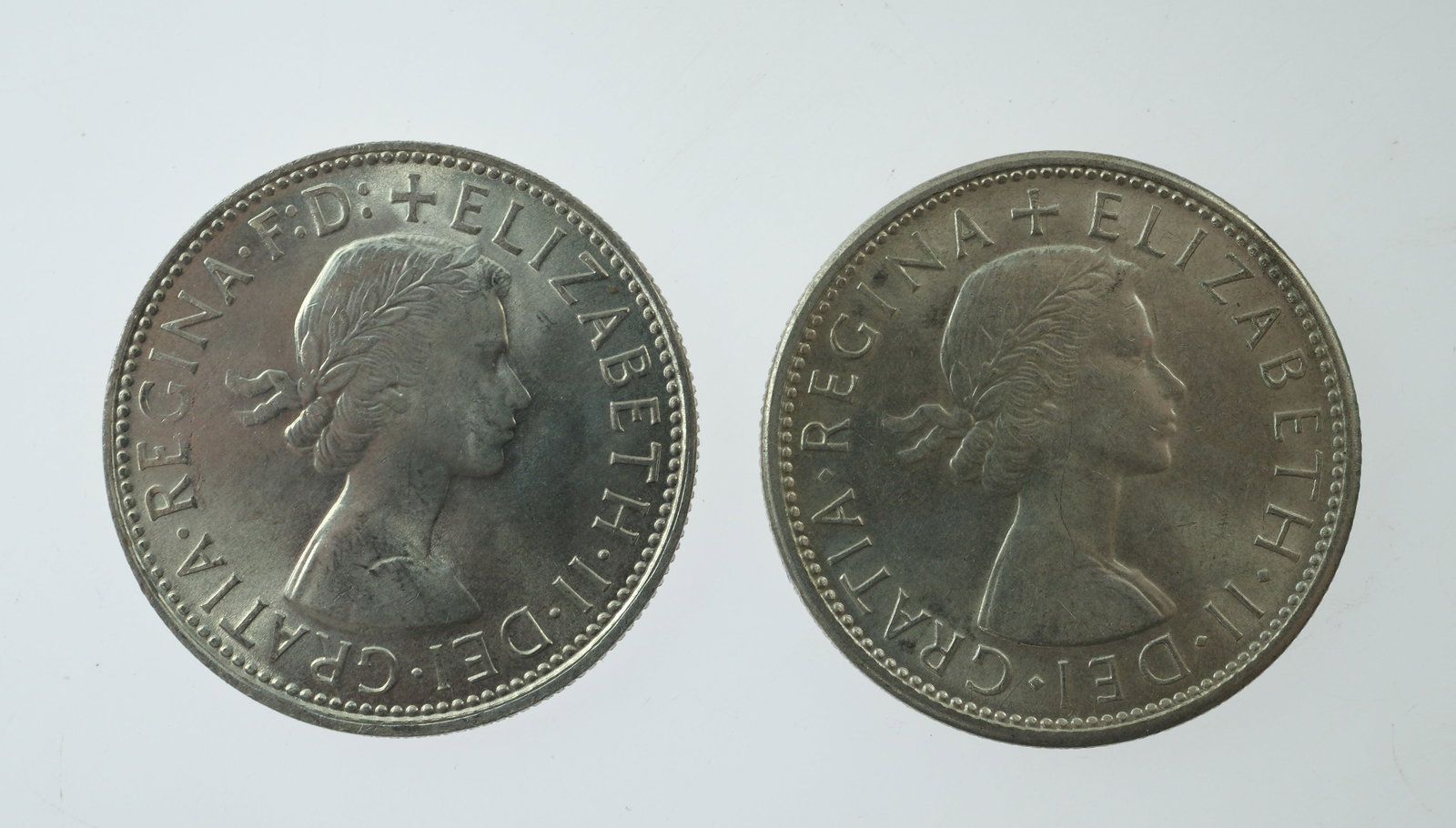 Australia 1953 & 1963 Silver 2/-'s, Choice Uncirculated - 2