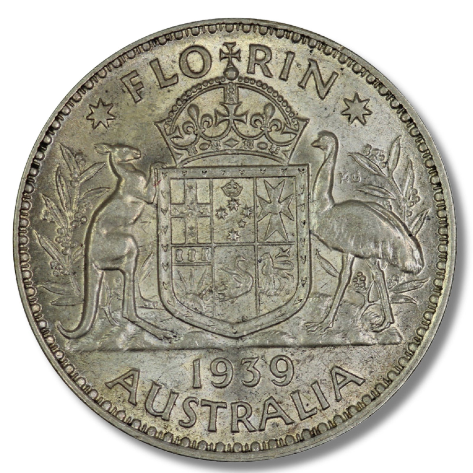 Australia 1939 2/-, virtually Uncirculated (1 of 2)