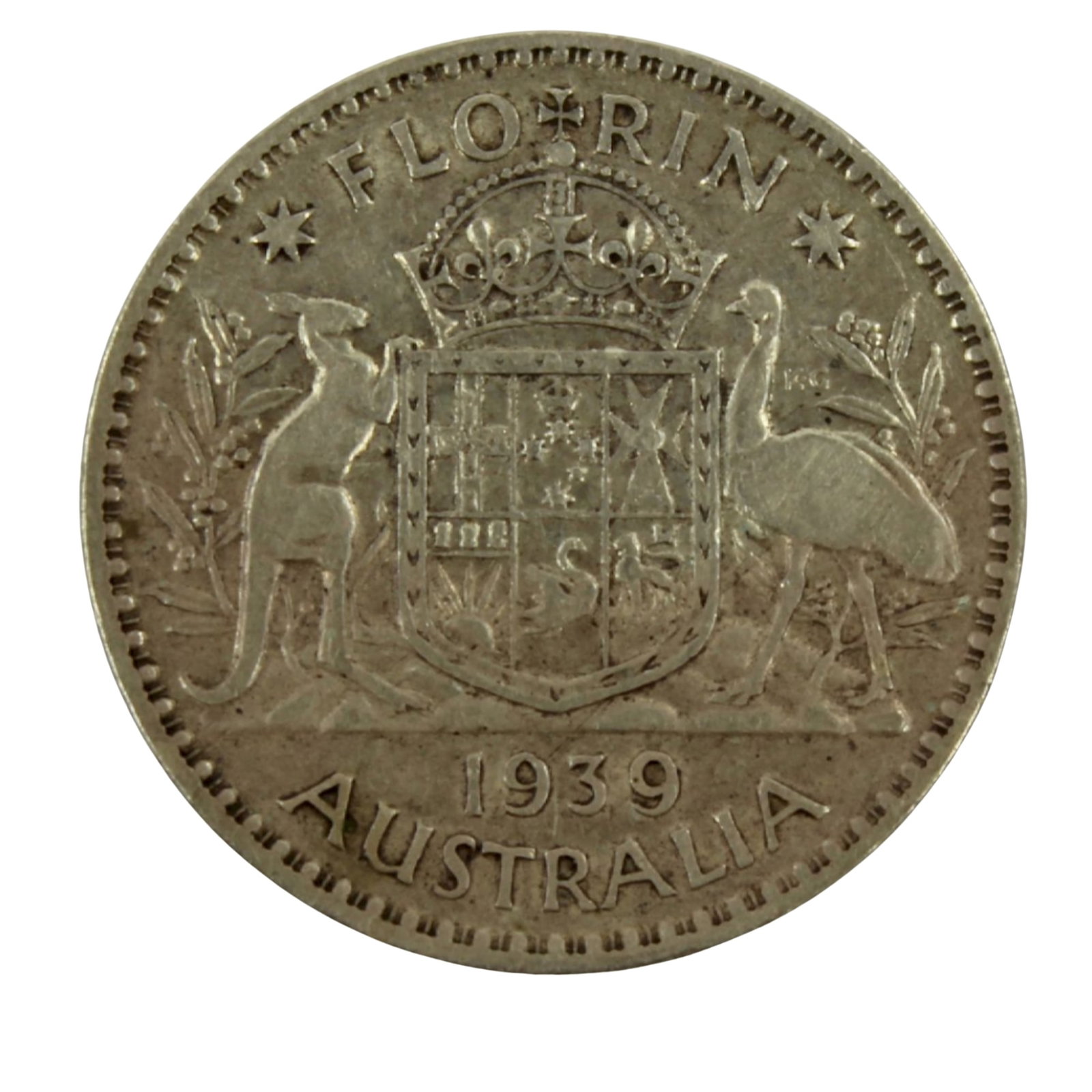Australia 1939 2/-, Fine: Scarce Size ASW 0.3363 Troy oz Medium Coins, Monies & Stamps Exhibited Coins, Australia & New Zealand