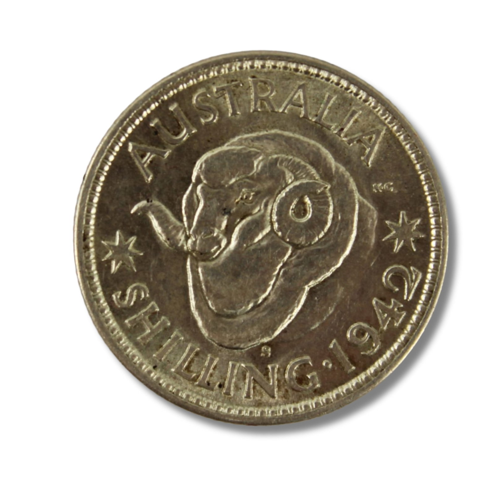 Australia 1942 S 1/-, Choice Uncirculated: George VI Size ASW 0.1636 Troy oz Medium Coins, Monies & Stamps Exhibited Coins, Australia & New Zealand