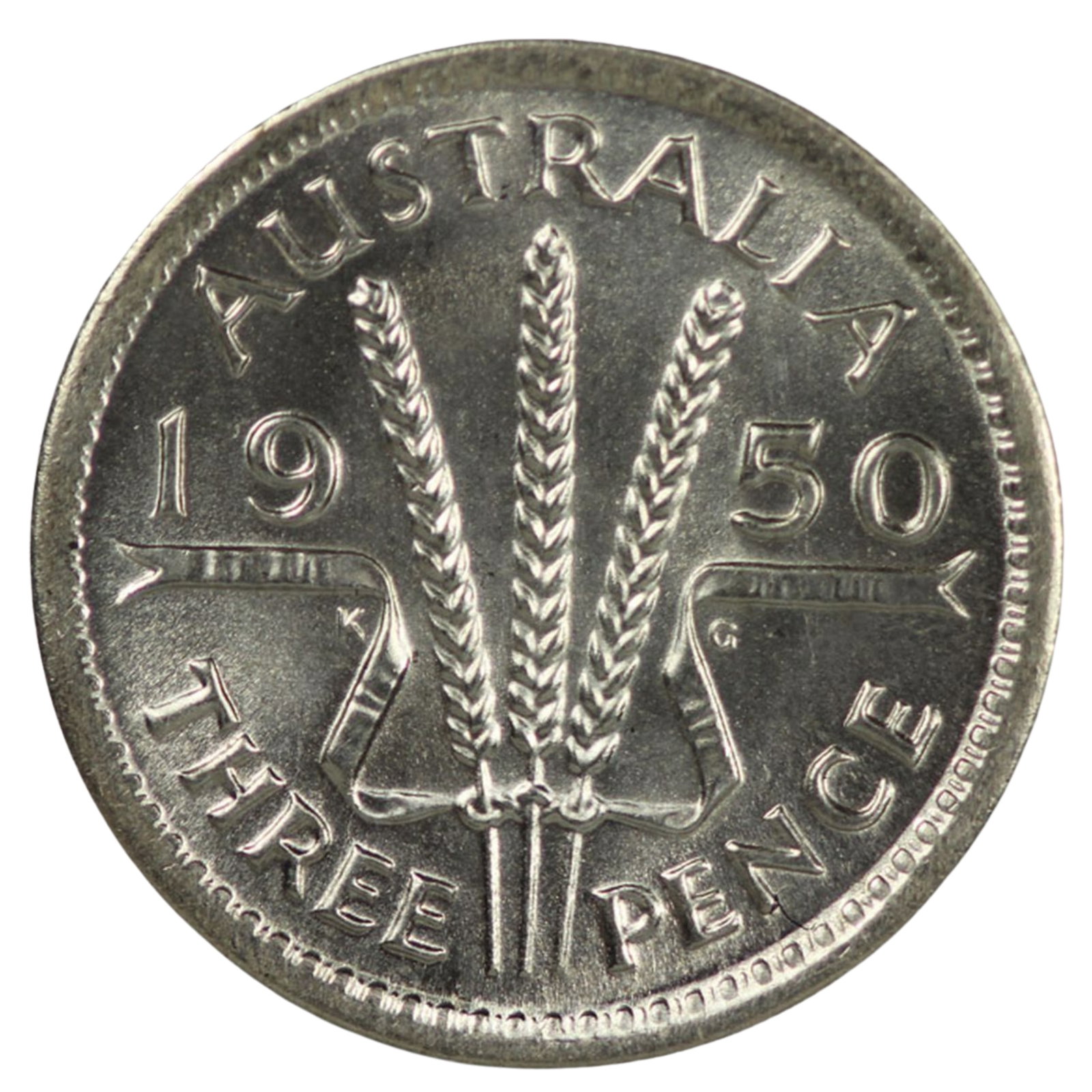 Australia 1950 3d, virtual Gem: George VI Size ASW 0.0227 Troy oz Medium Coins, Monies & Stamps Exhibited Coins, Australia & New Zealand