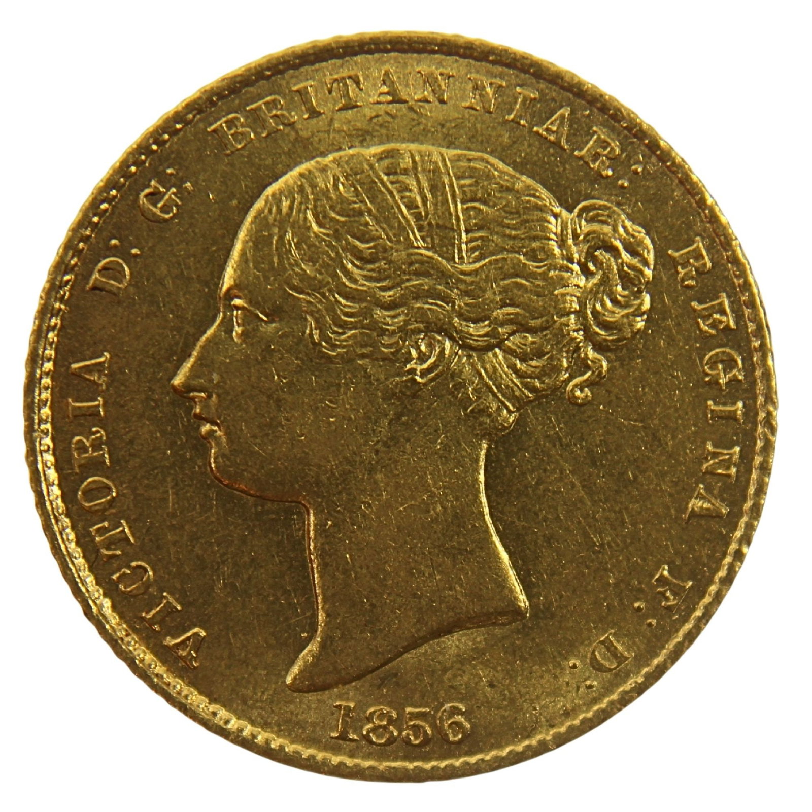 Australia 1856 'Sydney Mint' Half Sovereign, Choice Uncirculated with Cartwheel Lustre: Surprisingly, there only two coins of this date graded Mint State by PCGS (both MS62), and on the photofiles available, this coin appears to be at least their equal. Size AGW 0.1177 Troy oz Medium