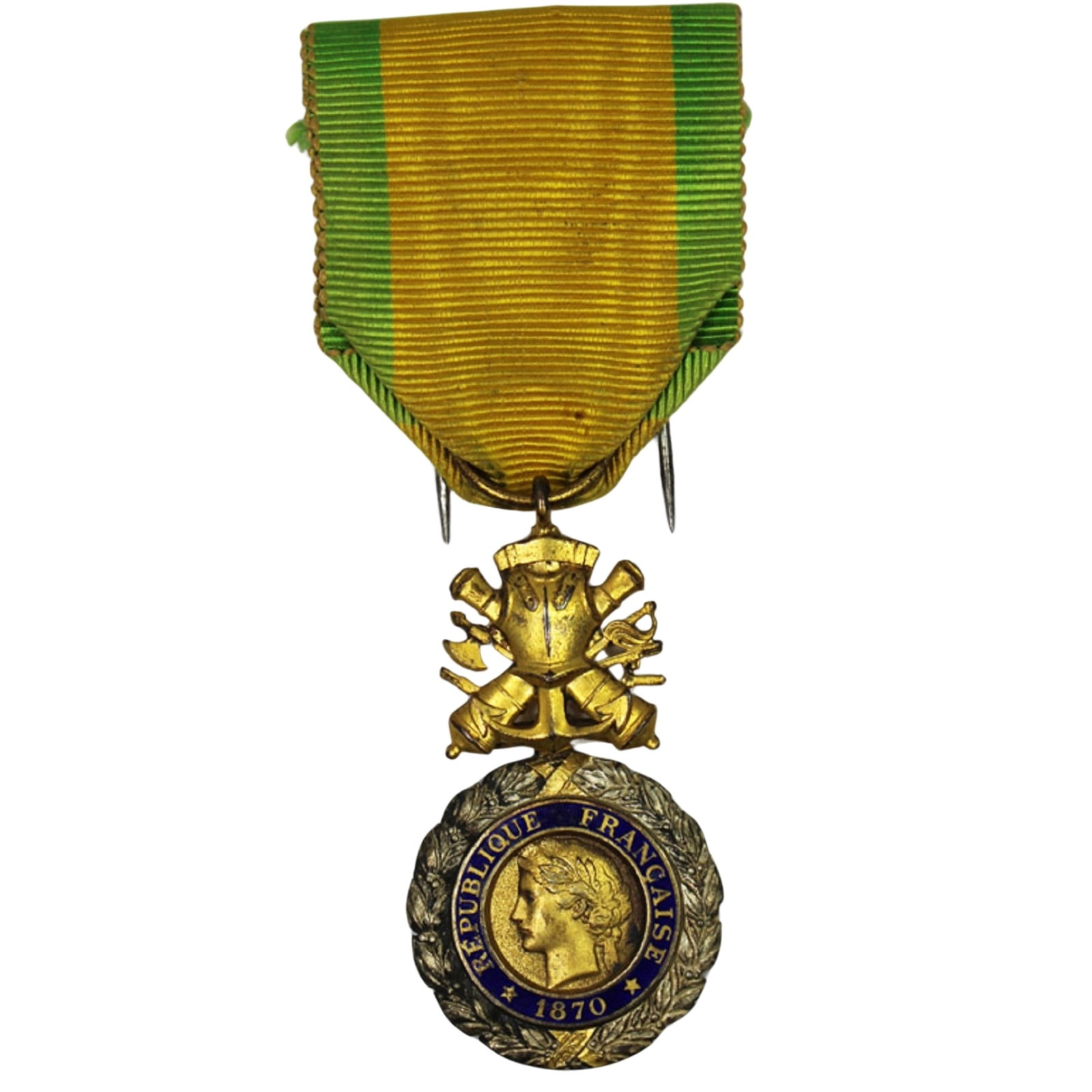 France Military Medal of the Third Republic 1870 - 1951 about Uncirculated: . Size Length including Ribbon 10cms Medium Medals, Commemorative