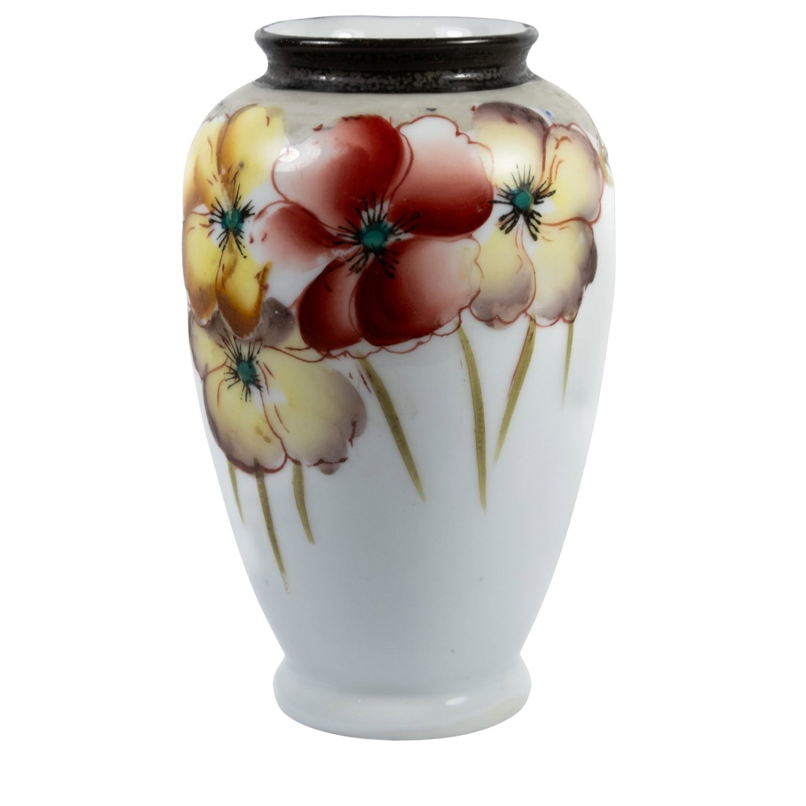 Pansy-pattern Hand-painted Porcelain Vase (1 of 3)