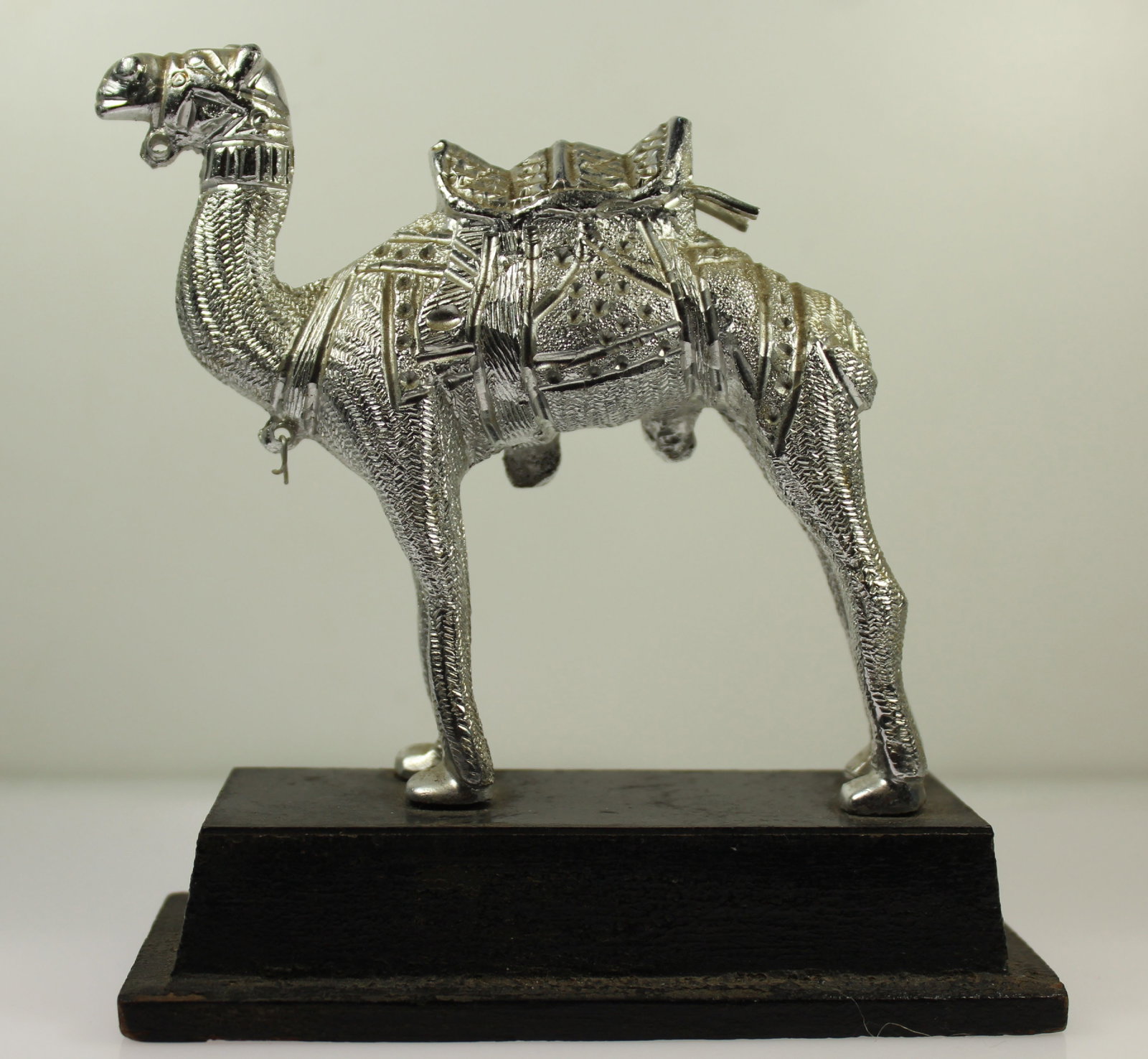 Silver-plated Camel on Timber Stand - 2