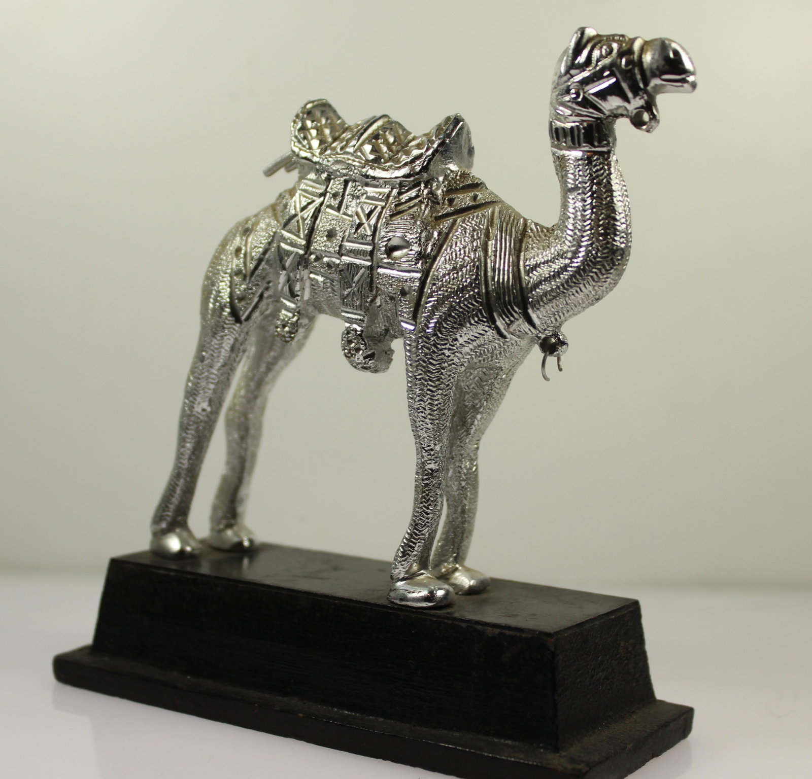 Silver-plated Camel on Timber Stand - 5