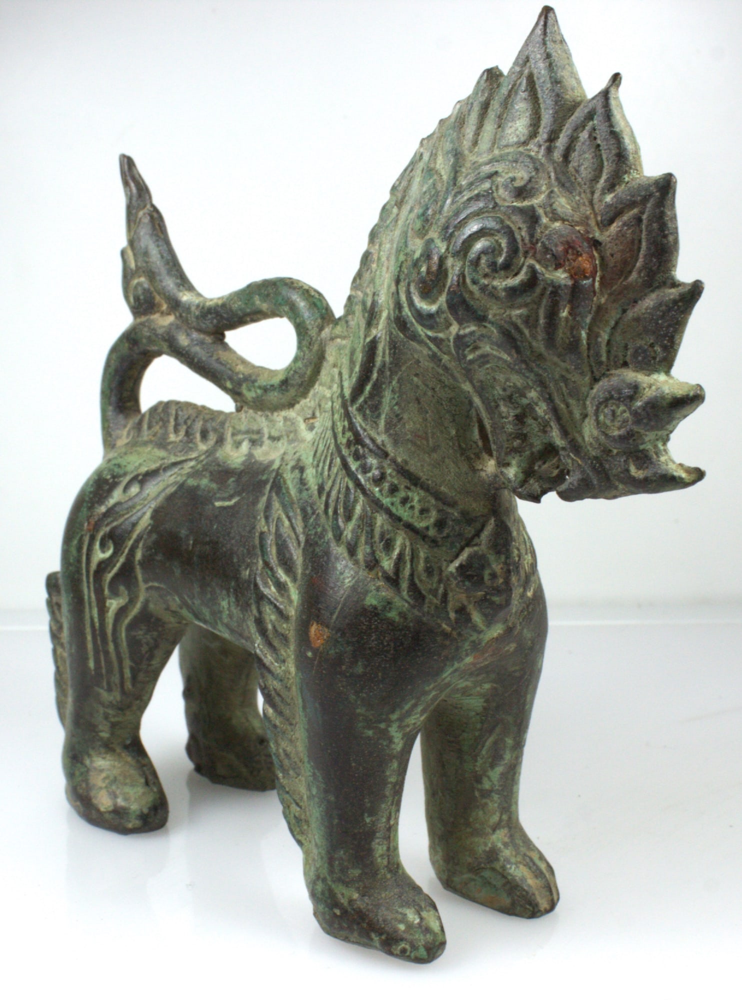 Miniature Thai Temple Guardian Horse in Cast Bronze - 2