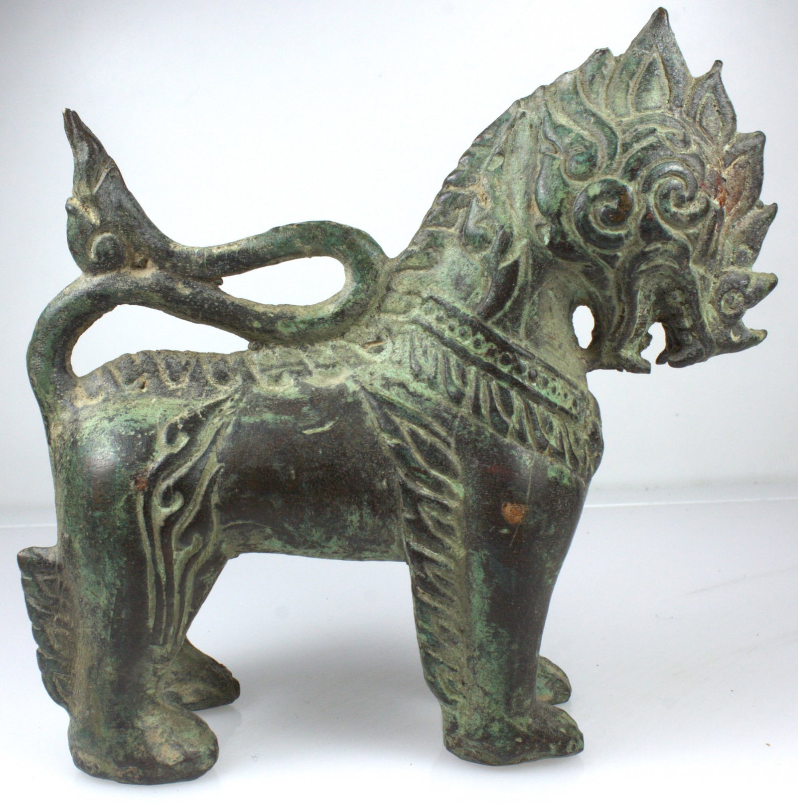Miniature Thai Temple Guardian Horse in Cast Bronze - 3