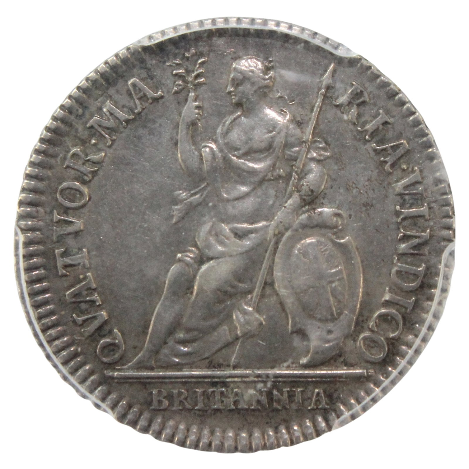 Great Britain 1665 Proof Silver Pattern Farthing, PCGS PR55 (Pop 1): Next highest graded NGC None & PCGS PR45 (1) Medium Coins, Monies & Stamps Provenance Sotheby's 11/85 Lot 948