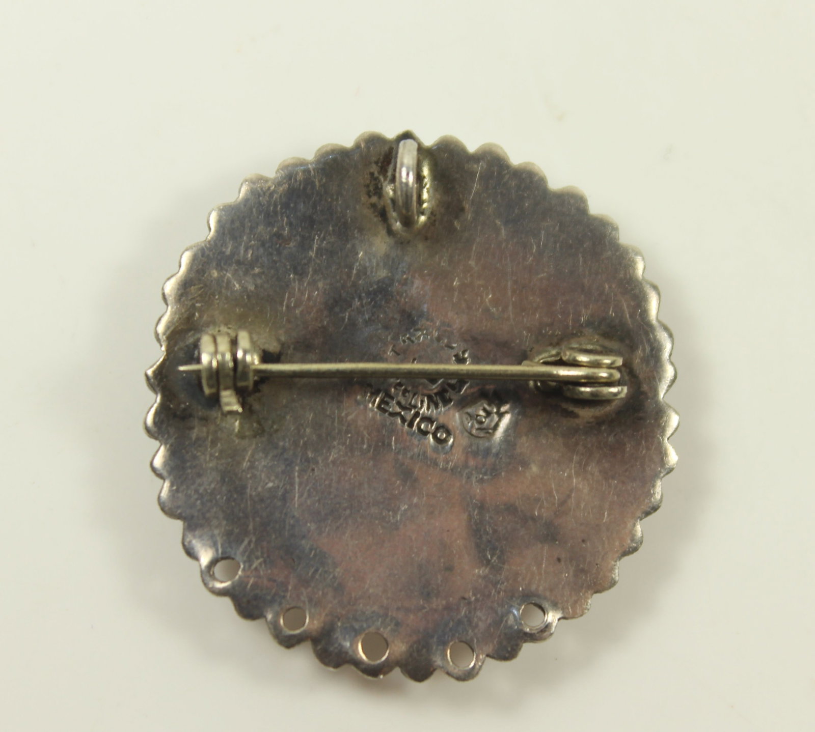 Aztec-style Brooch in Mexican (925) Silver - 2