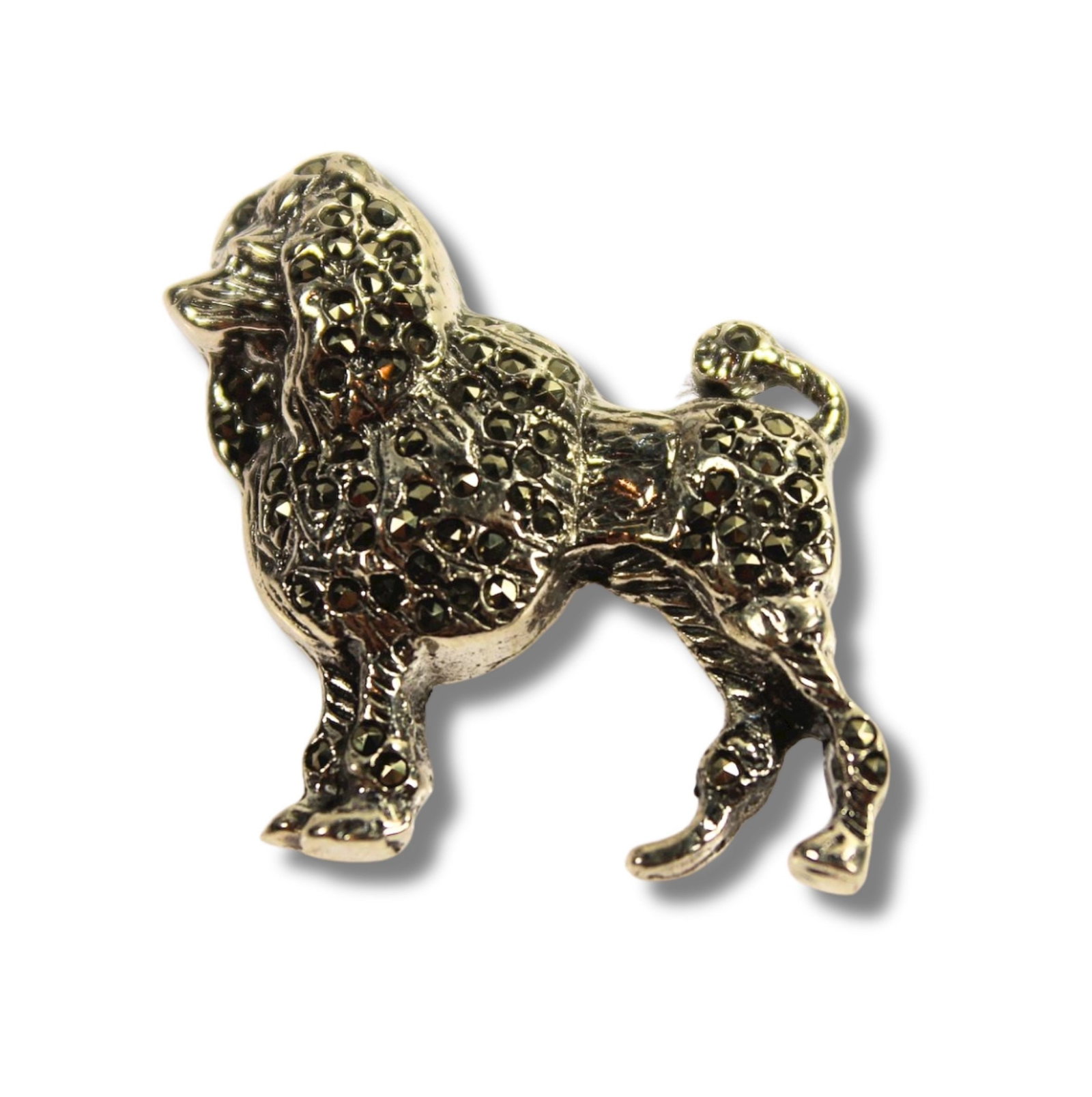 Poodle Brooch in Marcasite and Sterling (925) Silver (1 of 3)