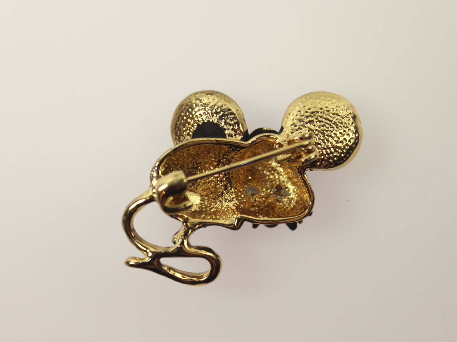 Costume Mouse Brooch with Crystal Inserts - 2