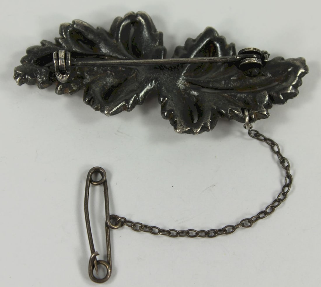 Vintage Marcasite Brooch in Sterling (925) Silver - 2