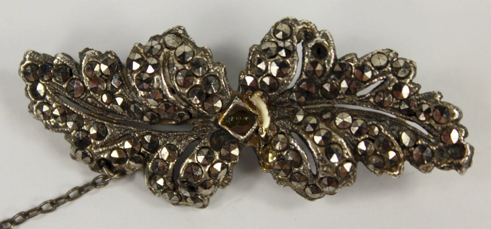 Vintage Marcasite Brooch in Sterling (925) Silver - 3