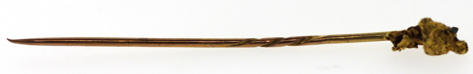 Natural Gold Nugget, tests 22ct, on 9ct Pin - 2